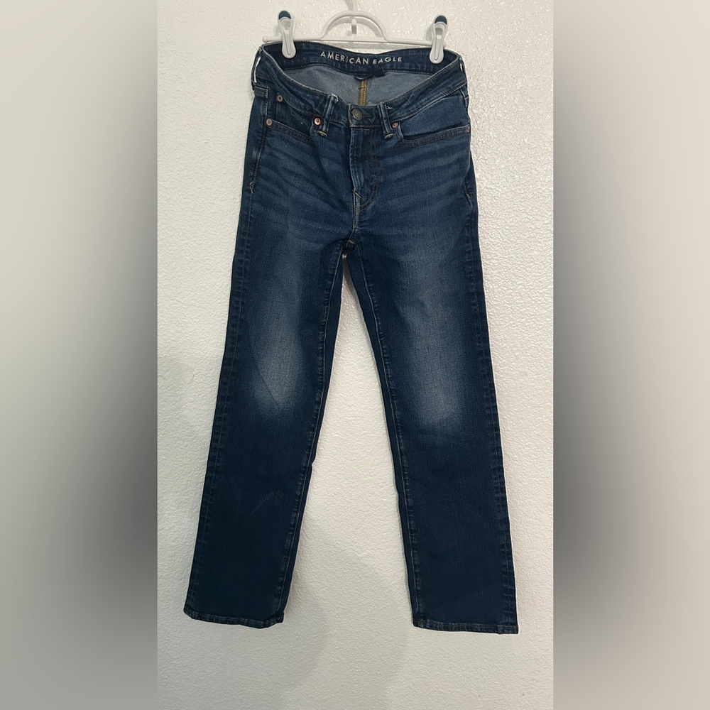 American Eagle Outfitters Blue Straight Jeans Classic Denim